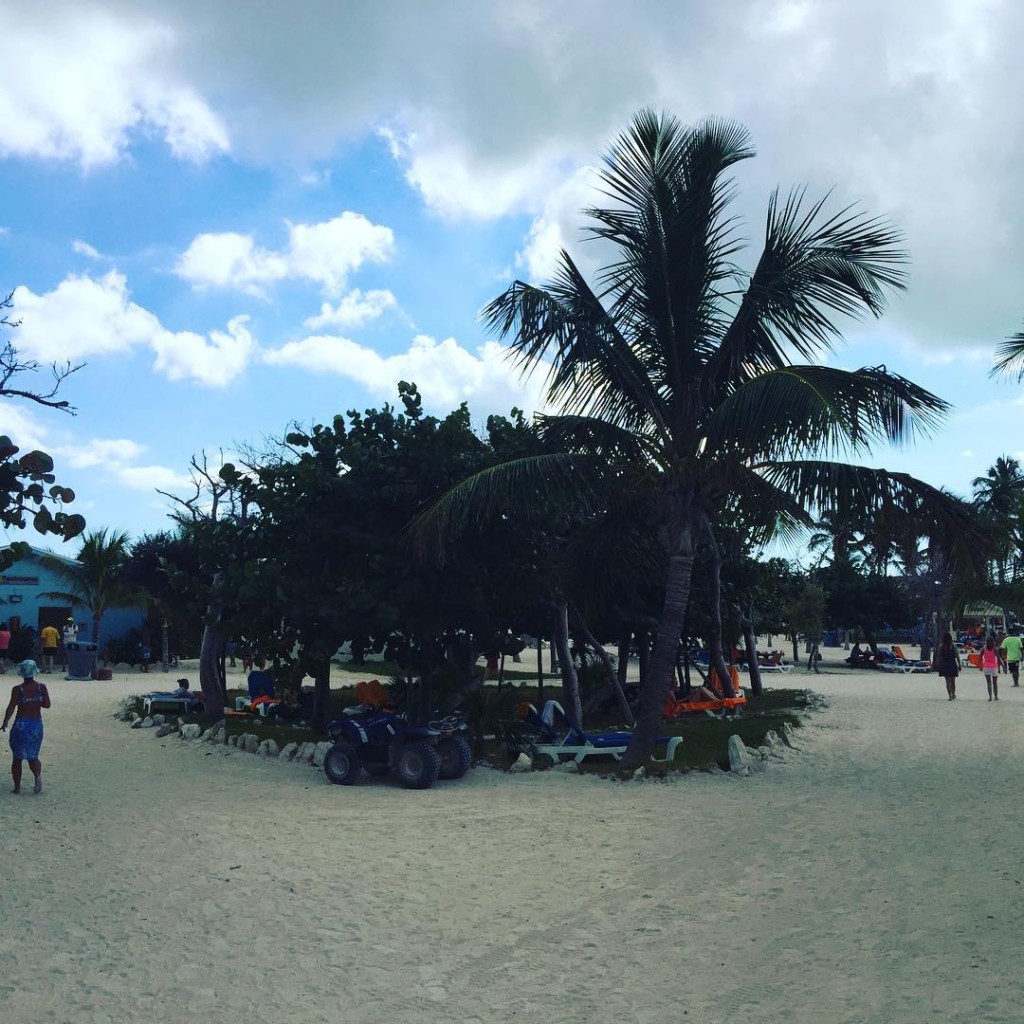 The beach at Great Stirrup Cay in the Bahamas.