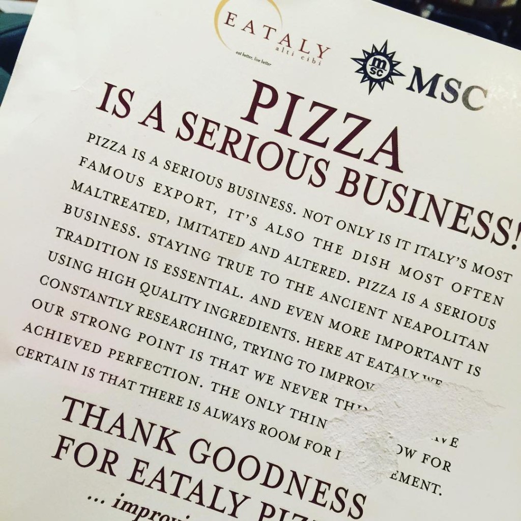 Pizza is serious business on MSC Divina