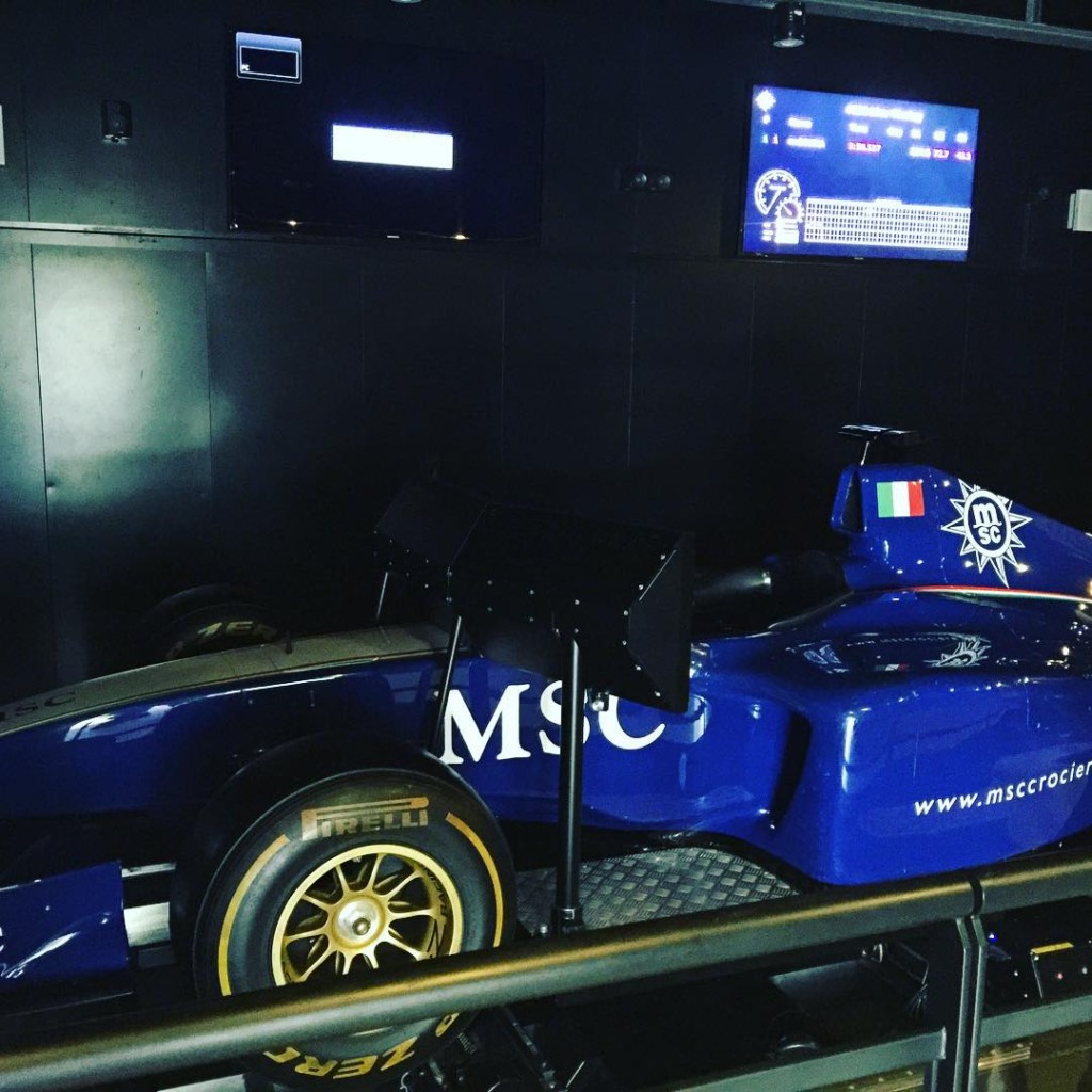 F1 simulator in Virtual World on MSC Divina