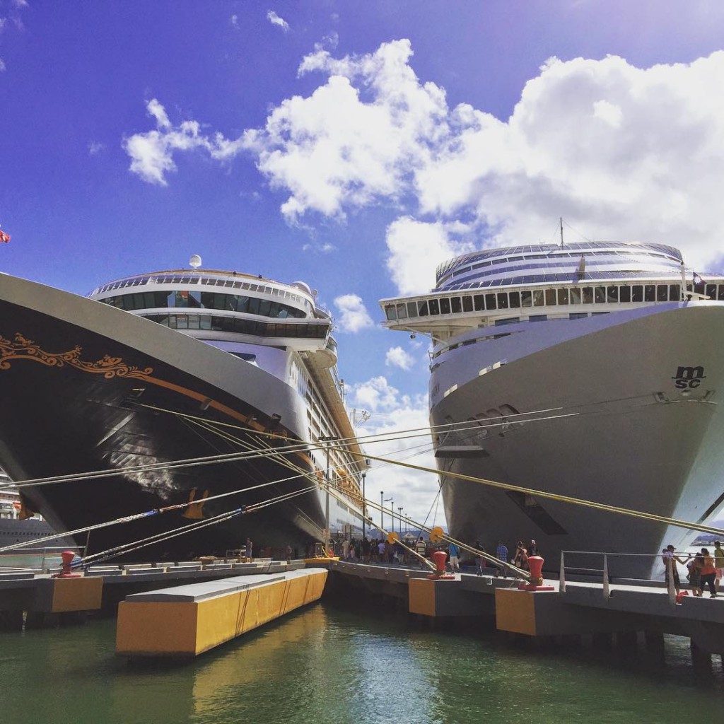 Disney Fantasy and MSC Divina in San Juan, PR