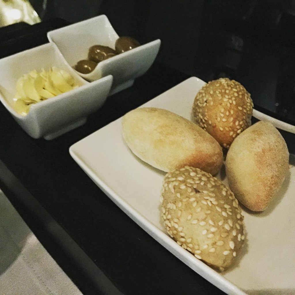 Bread service in the Galaxy Restaurant onboard MSC Divina