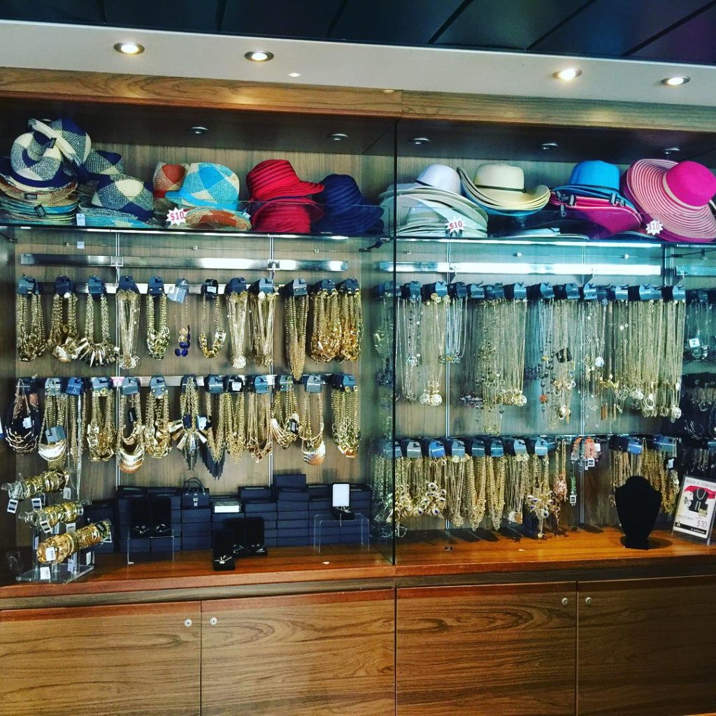 Some of the items available in the Pool Shops on MSC Divina