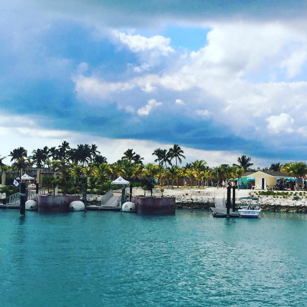 Arriving at Great Stirrup Cay in the Bahamas