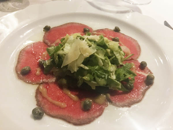 Beef Carpaccio from The Grande on Quantum of the Seas