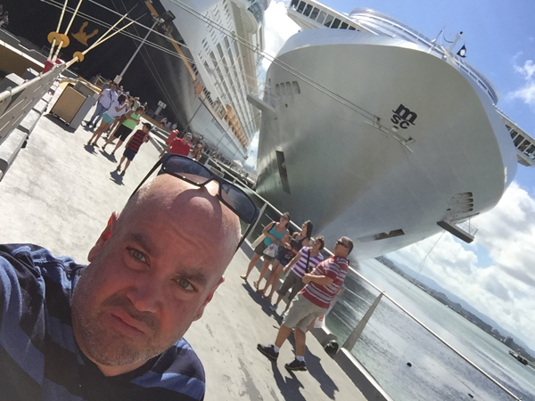 Yours truly in front of the MSC Divina in San Juan, PR