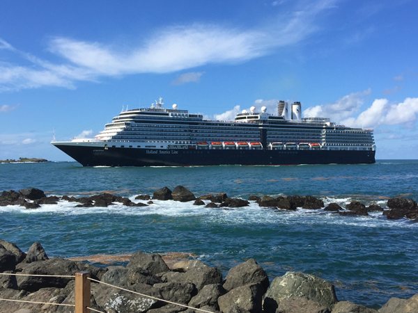 Holland America Line's ms Eurodam makes her approach into San Juan, PR