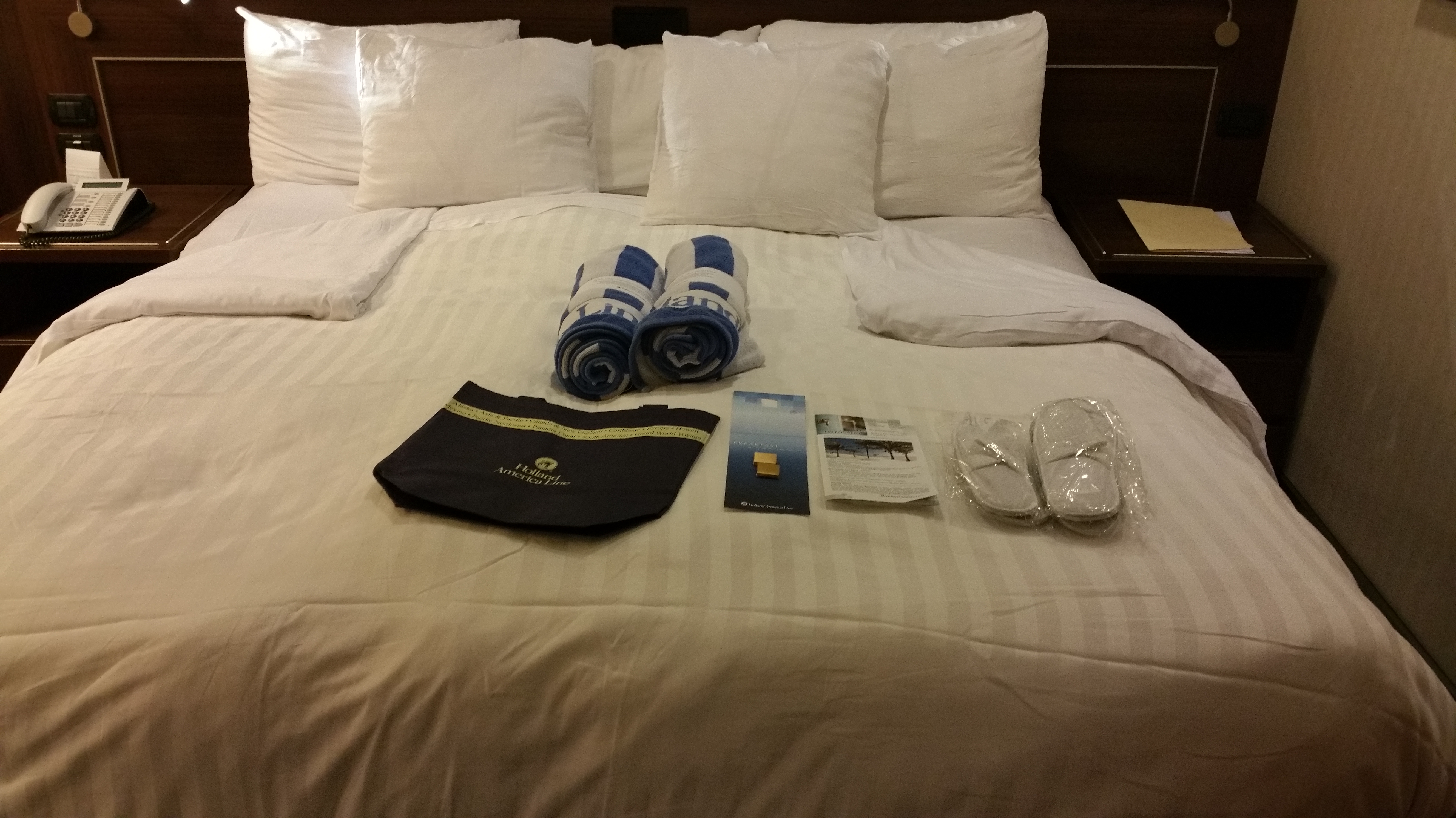 Turndown service on Holland America Line's ms Eurodam in Neptune Suite 7036