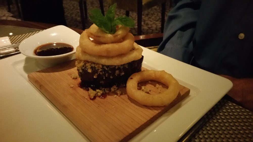 Wasabi and Soy Crusted Beef Tenderloin from Tamarind on Holland America Line's ms Eurodam