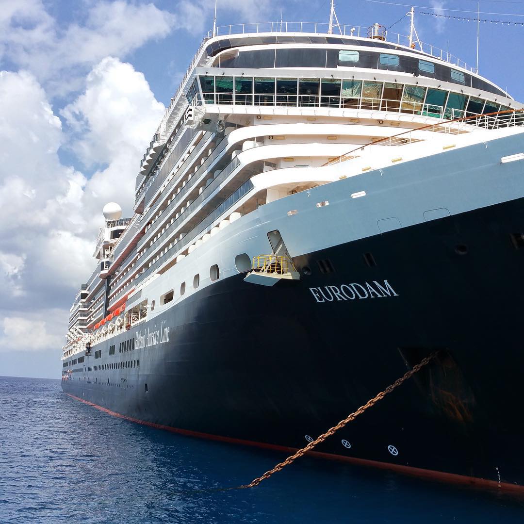 Eurodam at anchor in Grand Cayman