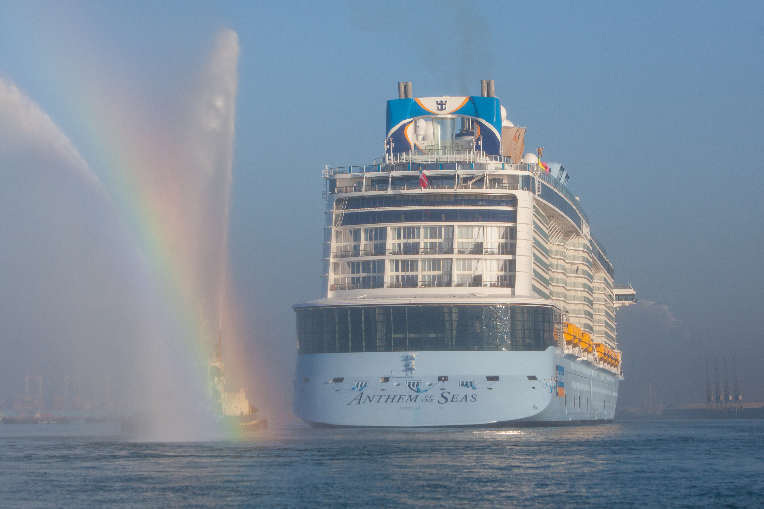 Royal Caribbeans newest and most technologically advanced ship Anthem of the Seas arrives in Southampton where she will be named on Tuesday. In addition to being served drinks by robot bartenders, guests will be able to drive dodgems, learn circus skills, dine in the 18 onboard restaurants and enjoy spectacular ocean views from 300ft above the sea in the North Star viewing pod.