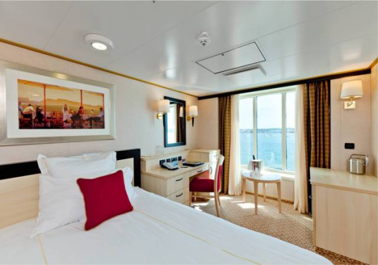 Single Oceanview Stateroom on Cunard's Queen Elizabeth