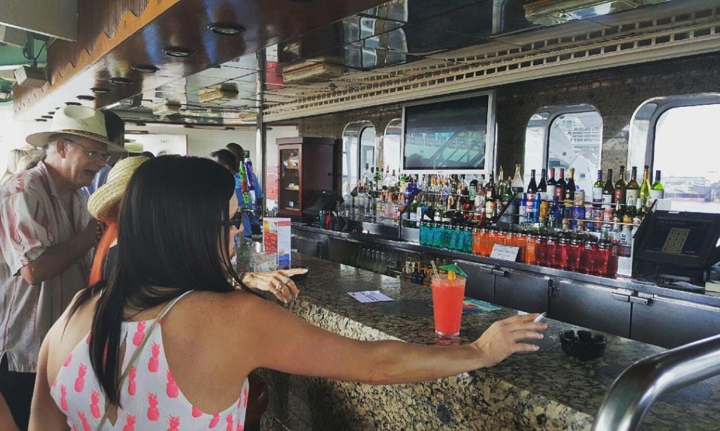 One of the bars on the Lido deck of the Carnival Paradise