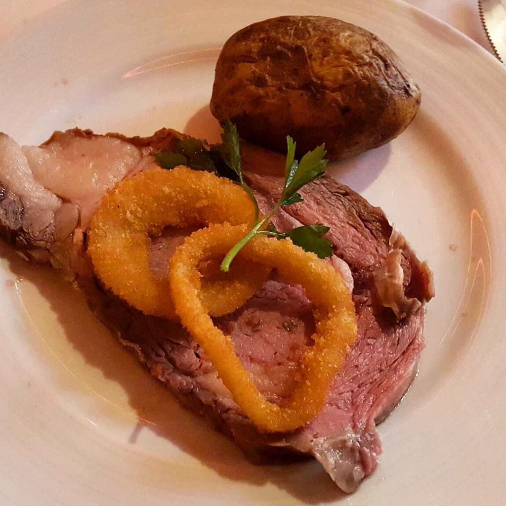 Prime Rib from the main dining room on the Carnival Paradise