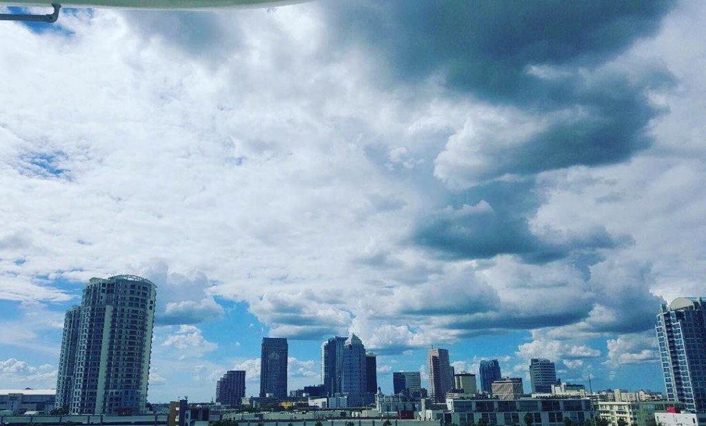 The Tampa skyline as seen from the Carnival Paradise