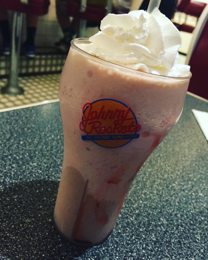 Strawberry Milkshake from Rings and Fries from Johnny Rockets on Independence of the Seas