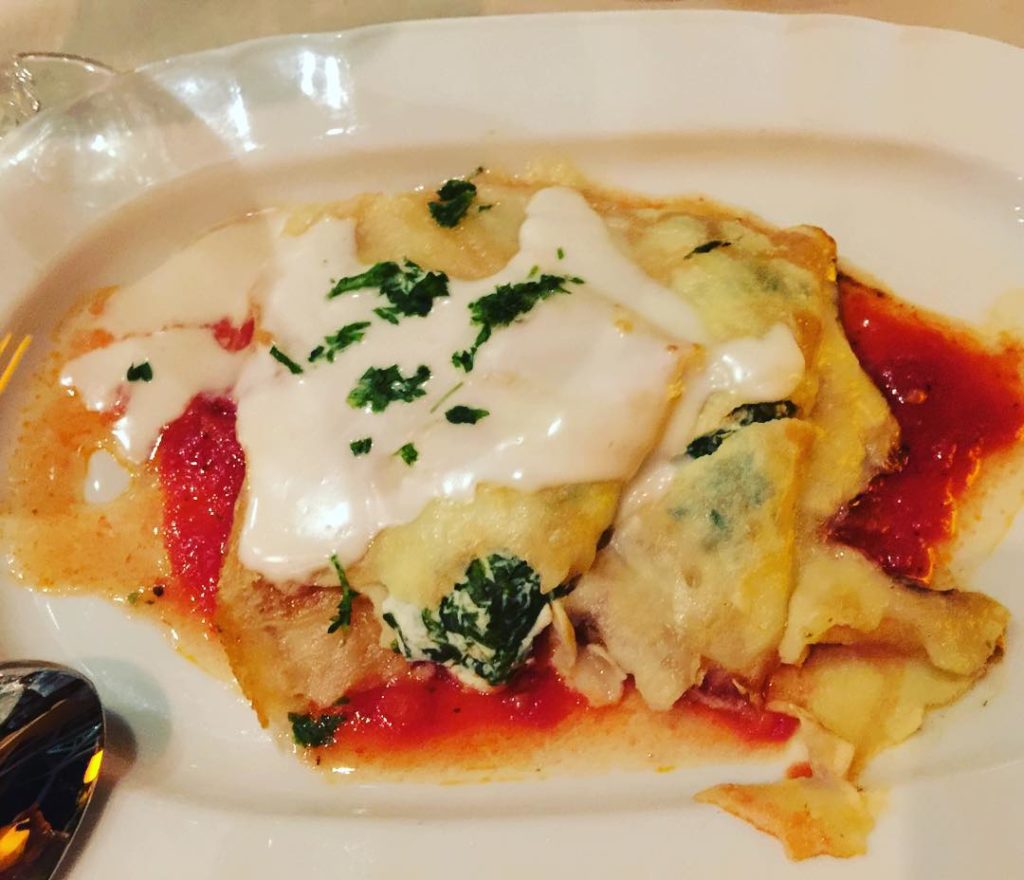 Crepes stuffed with ricotta from Giovanni's Table on Independence of the Seas