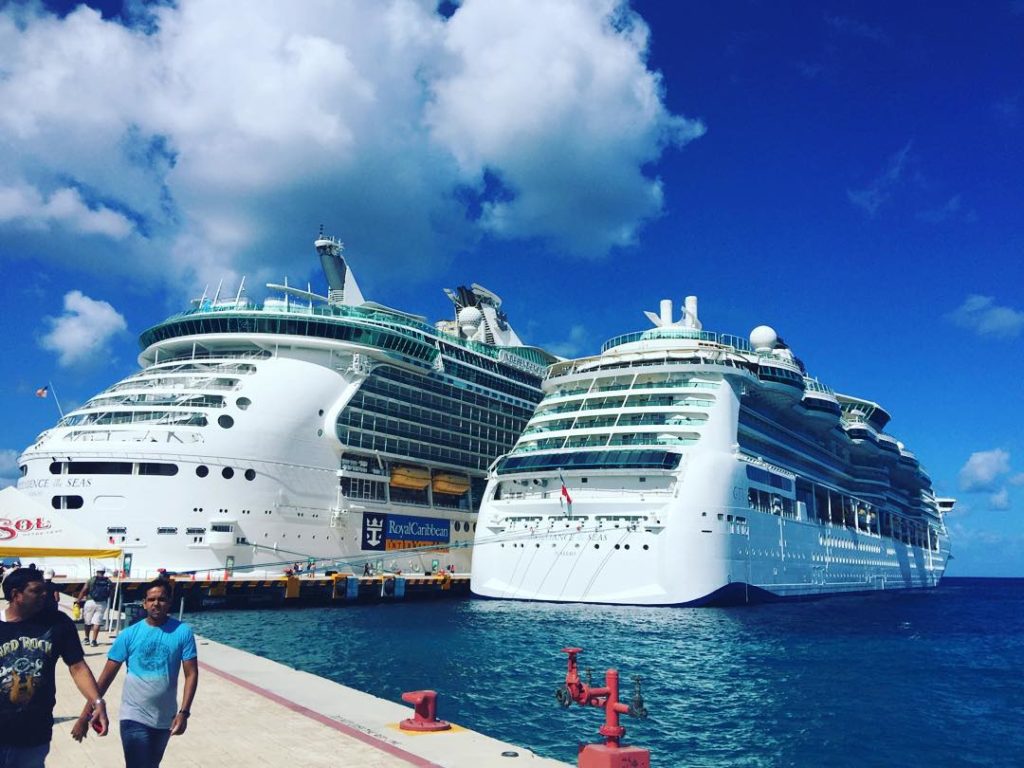 Independence of the Seas and Brilliance of the Seas docked in Cozumel