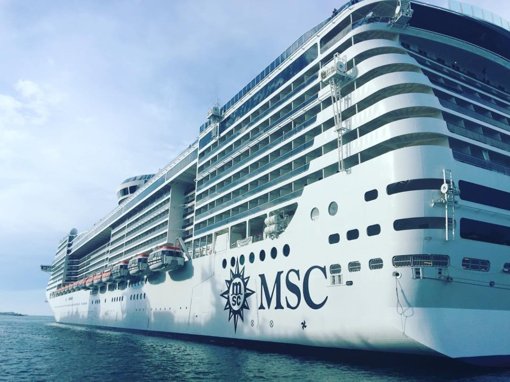 MSC Divina docked in Nassau, Bahamas