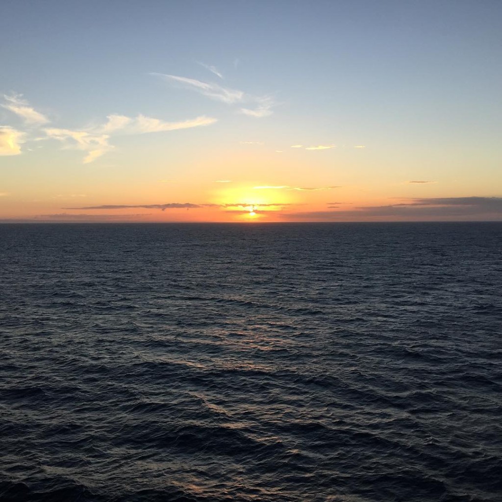 Sunset at sea as we leave San Juan, PR on the MSC Divina