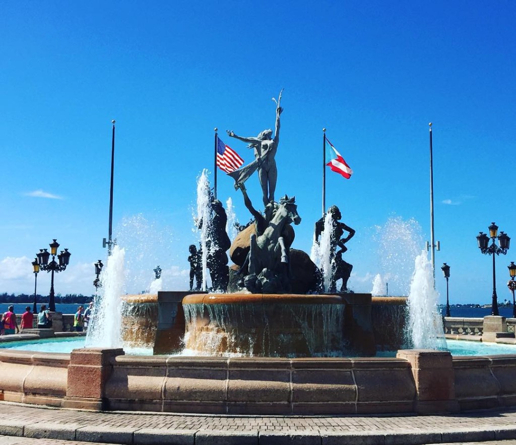 Fountain near El Morro in San Juan, PR