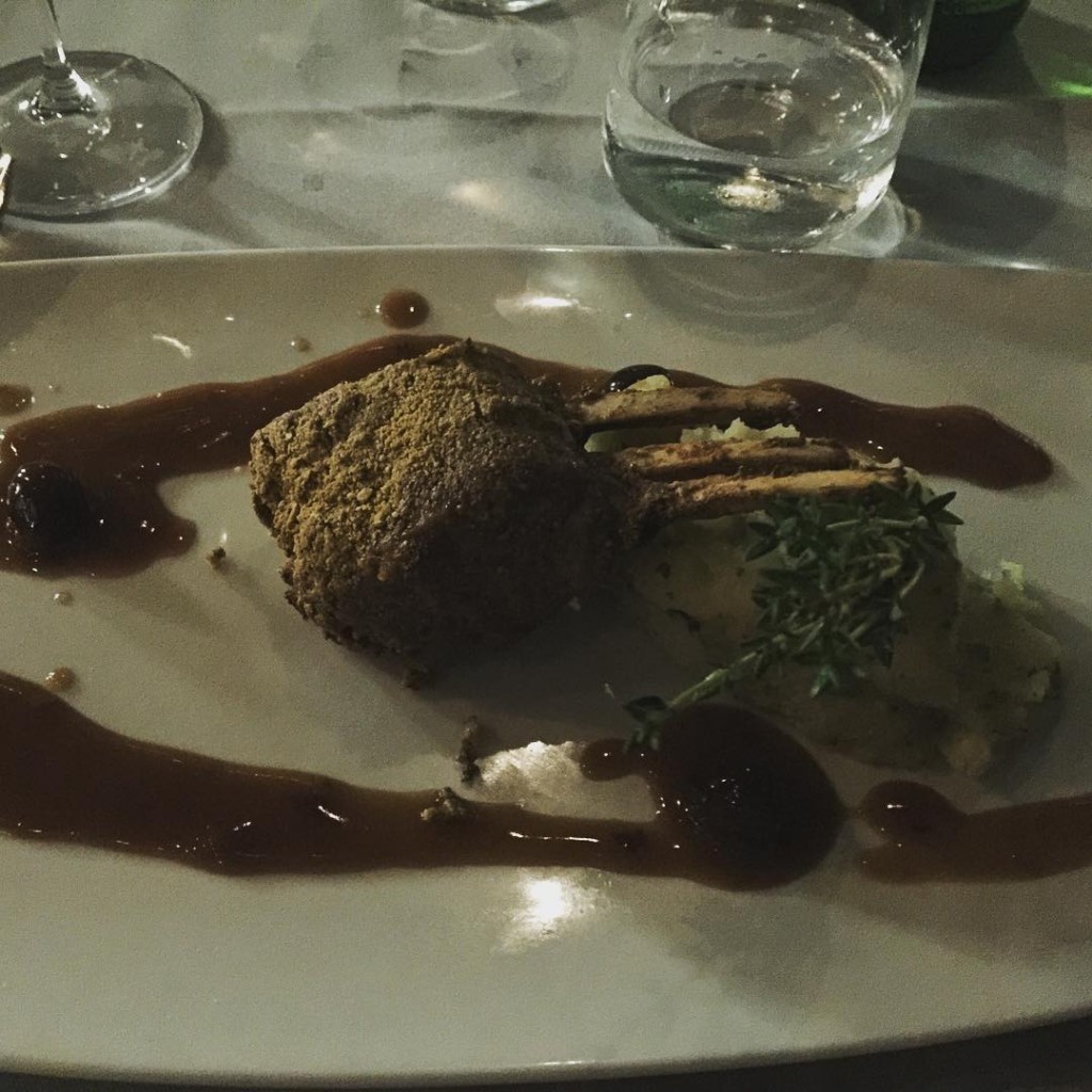 Pistachio-crusted Rack of Lamb Saddle from Galaxy Restaurant on MSC Divina