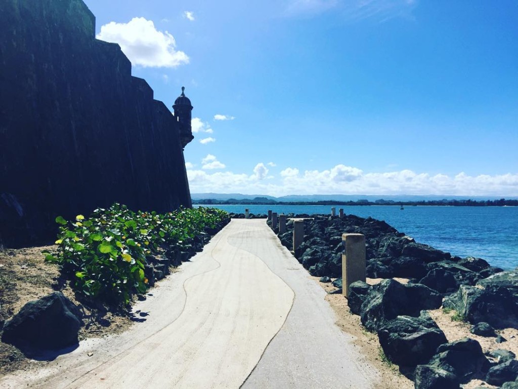 A walk around the path that surrounds El Morro in San Juan, PR