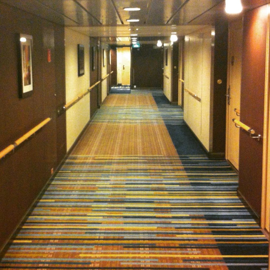 Private hallway that leads to the Crown Loft Suites on Royal Caribbean's Allure of the Seas