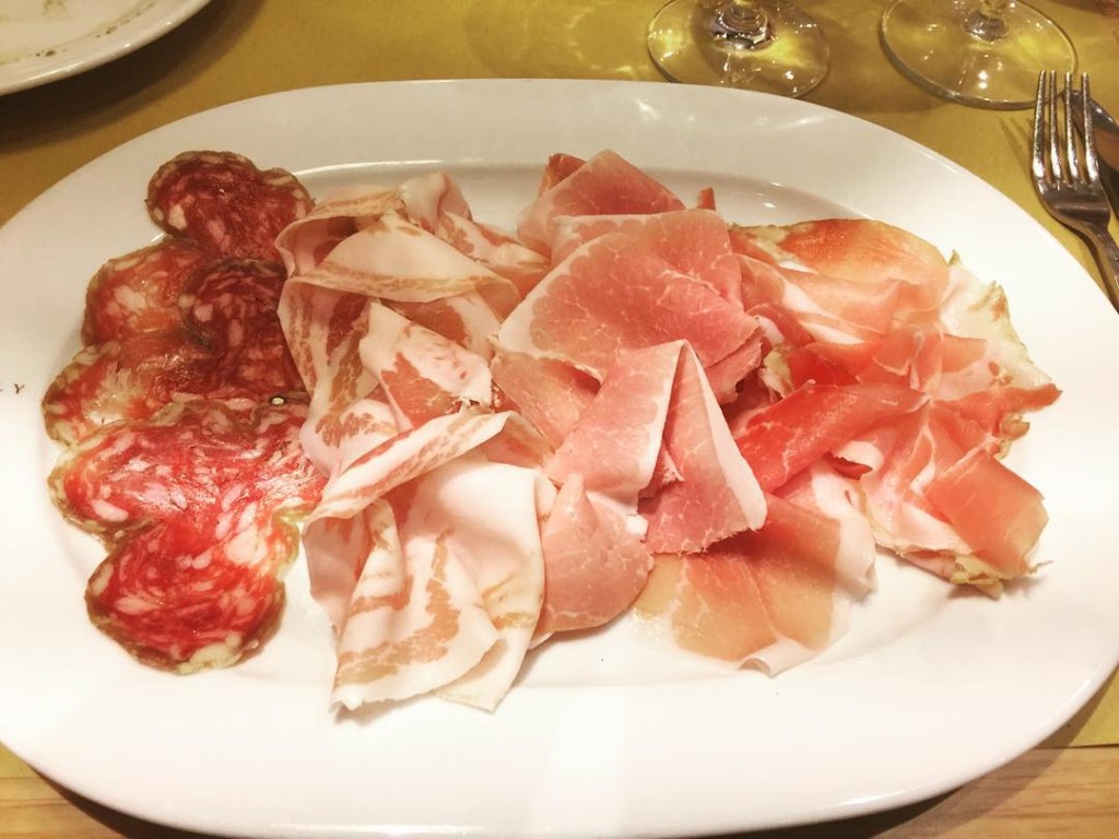 A delicious assortment of Italian meats from Eataly Steakhouse on MSC Divina