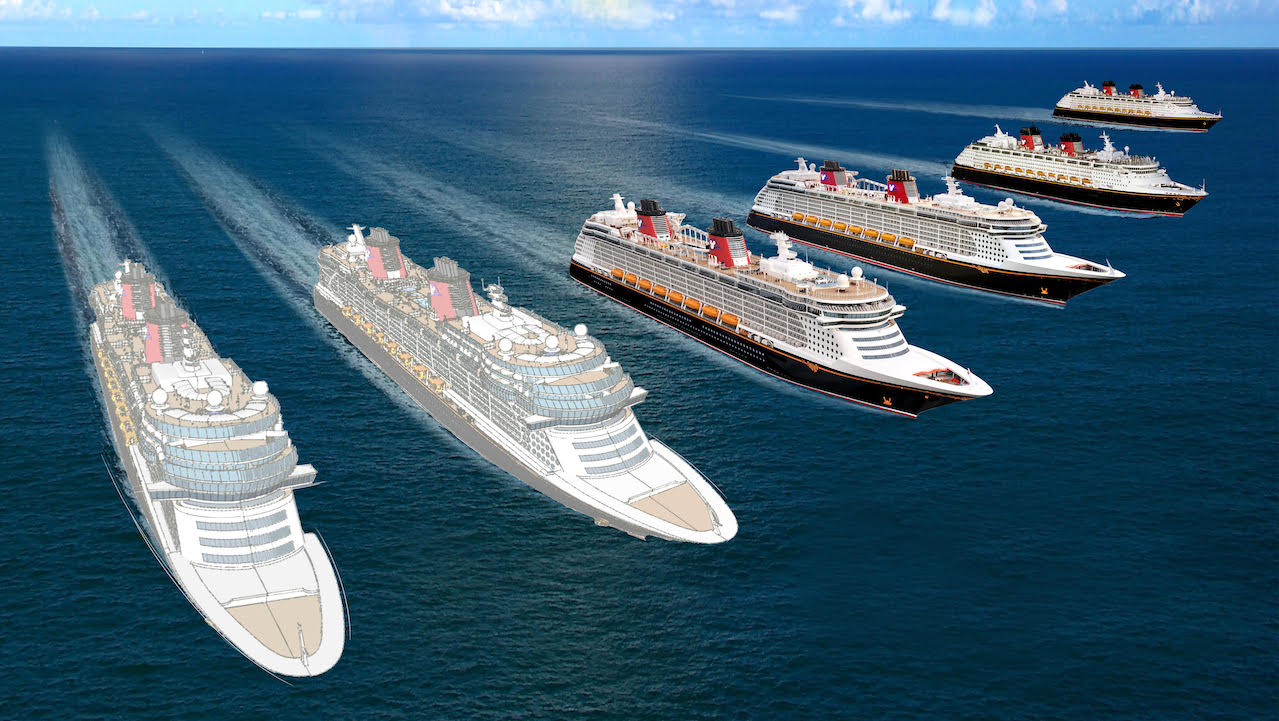 Disney Cruise Line fleet rendering