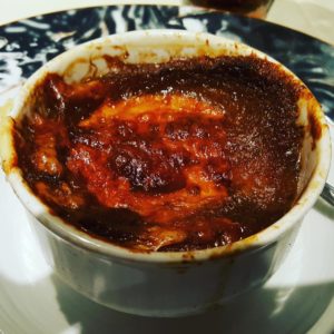 French Onion Soup from the Black Pearl dining room on the Carnival Splendor