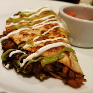 Chicken Quesadilla from the Black Pearl dining room on the Carnival Splendor