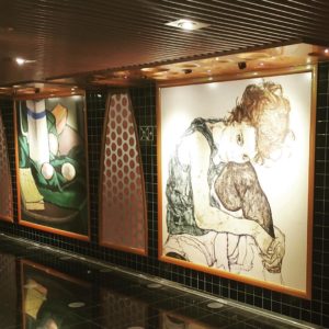 Artwork in public spaces on Carnival Splendor