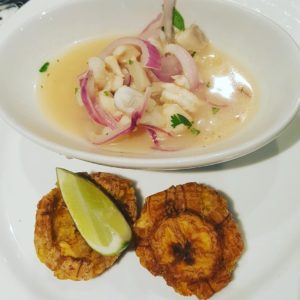 Shrimp and Red Fish Ceviche from the Black Pearl dining room on the Carnival Splendor