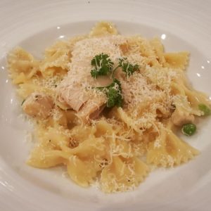 Pasta from the Black Pearl dining room on the Carnival Splendor