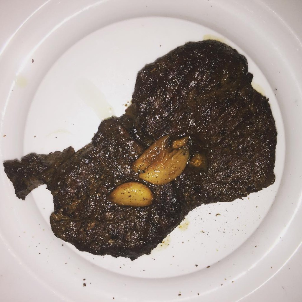 A very unphotogenic 9oz filet butterflied and cooked medium well from Chops Grille on Royal Caribbean's Independence of the Seas