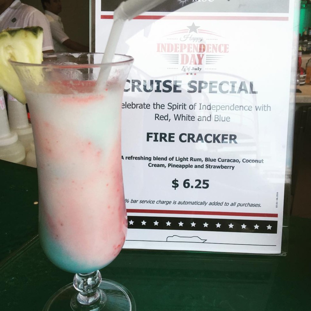 Currently onboard the MSC Divina for the 4th of July cruise. Featured drink... The Fire Cracker!