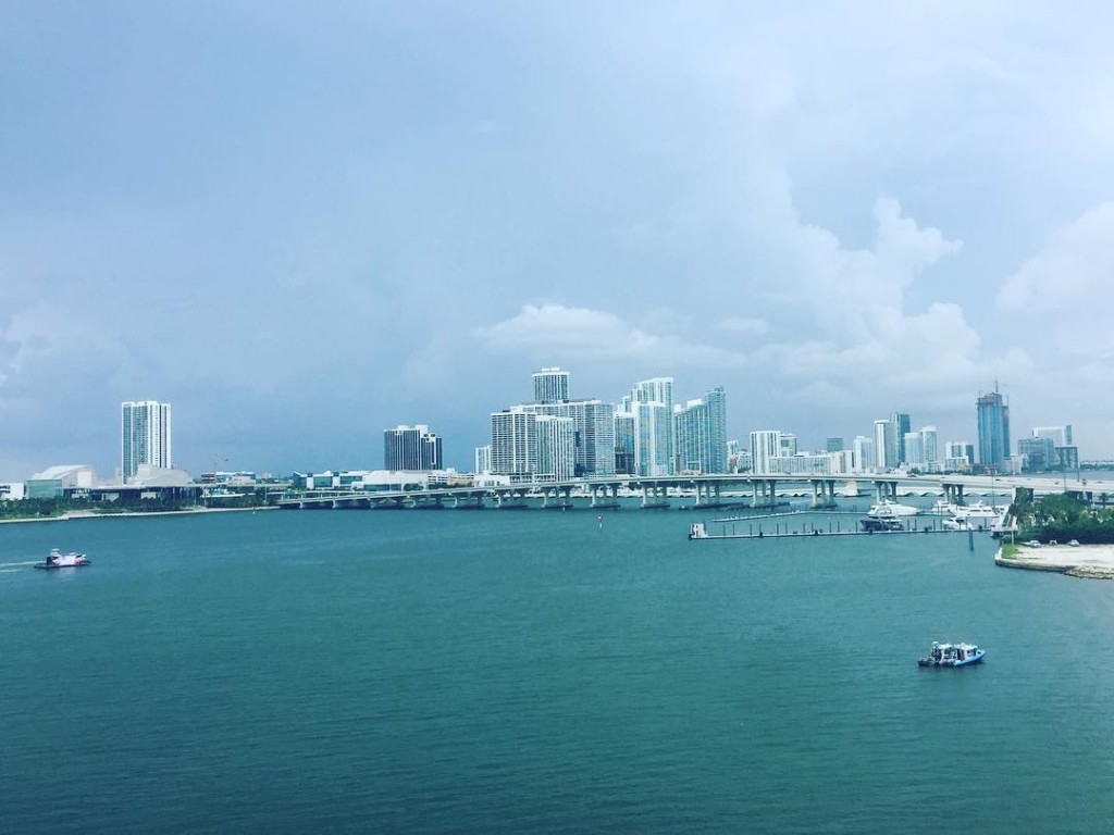 Sailing away from Miami on the MSC Divina