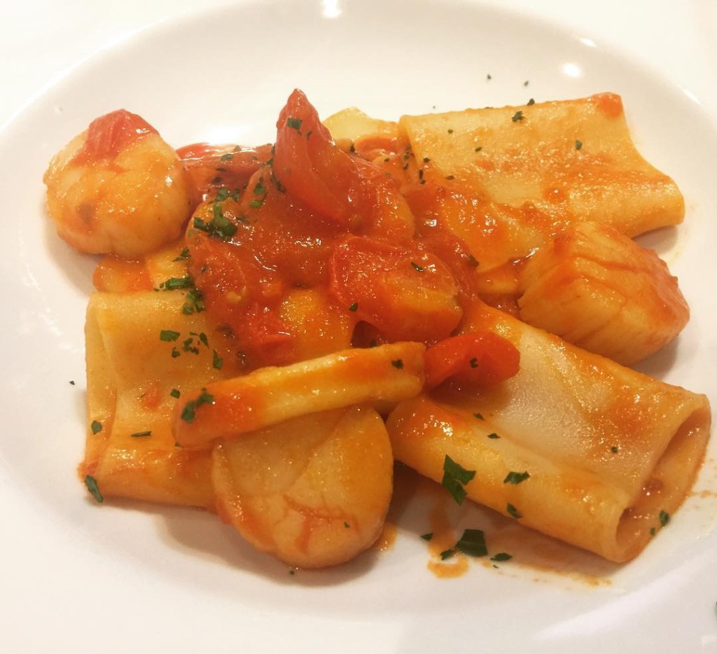 Seafood pasta from Eataly Steakhouse on MSC Divina