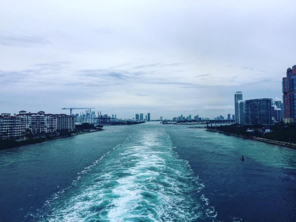 Sailing away from Miami on the MSC Divina