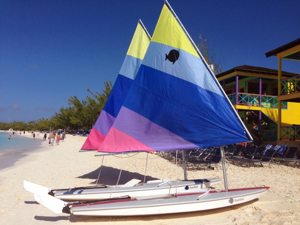 Sailboats to rent on Half Moon Cay