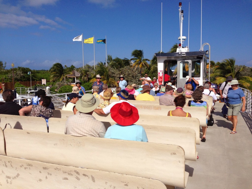 One of the tender boats from Half Moon Cay