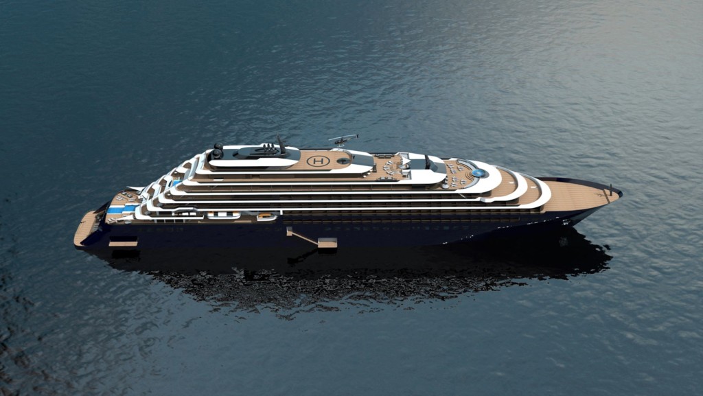 Rendering of the first Ritz-Carlton Yacht to debut in 2019