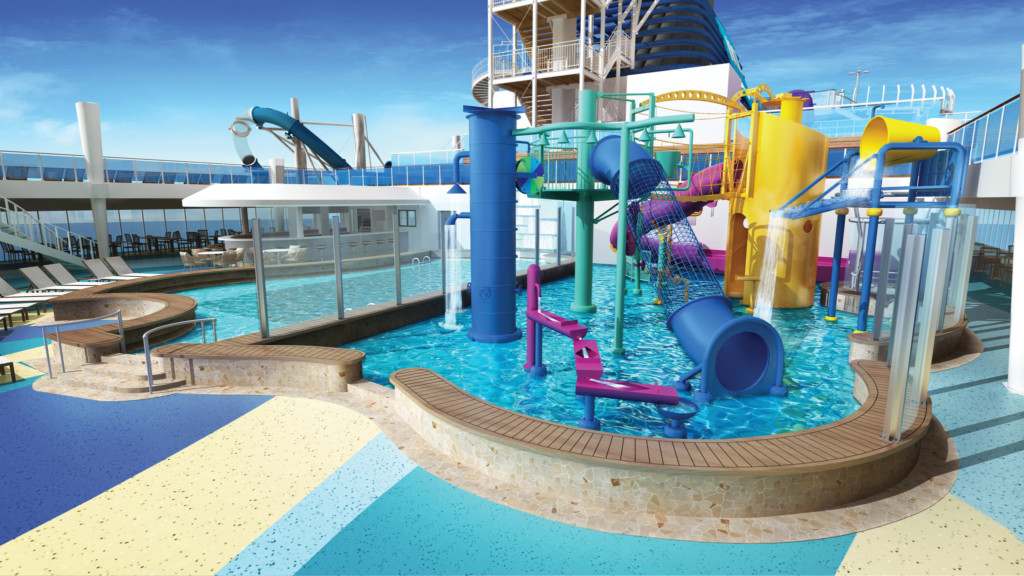 The Kids Aqua Park on Norwegian Cruise Line's newest cruise ship, Norwegian Bliss arriving June 2018