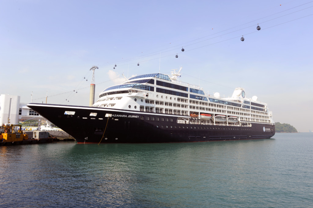 Azamara Journey in Singapore.  Photo credit: Azamara Club Cruises