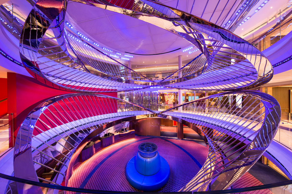 The atrium of Holland America Line's newest ship, ms Nieuw Statendam, to be delivered in December 2019