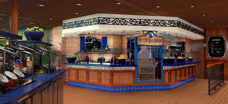 BlueIguana Cantina on Carnival Horizon. Photo credit: Carnival Cruise Line