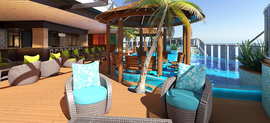 Havana Pool & Bar on Carnival Horizon. Photo credit: Carnival Cruise Line