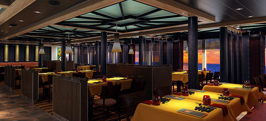 JiJi Asian Kitchen on Carnival Horizon. Photo credit: Carnival Cruise Line