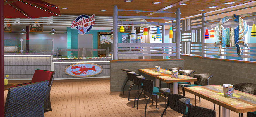 Seafood Shack on Carnival Horizon. Photo credit: Carnival Cruise Line