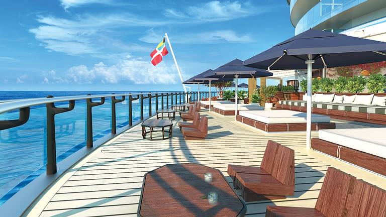 Artist rendering of The Dock on Virgin Voyages Lady Ship. Photo credit: Virgin Voyages